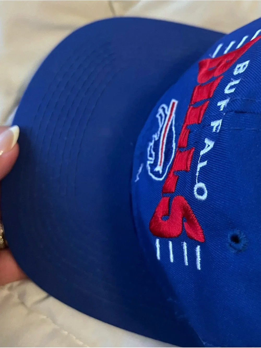 Vintage Youngan NFL Blue Buffalo Bills Logo Snapback Hat